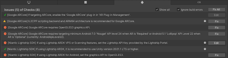 Error that NSDK has enabled features that use API Key.