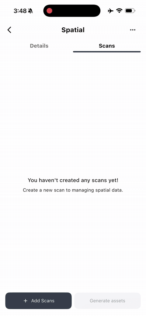 Adding scans to a site in Scaniverse