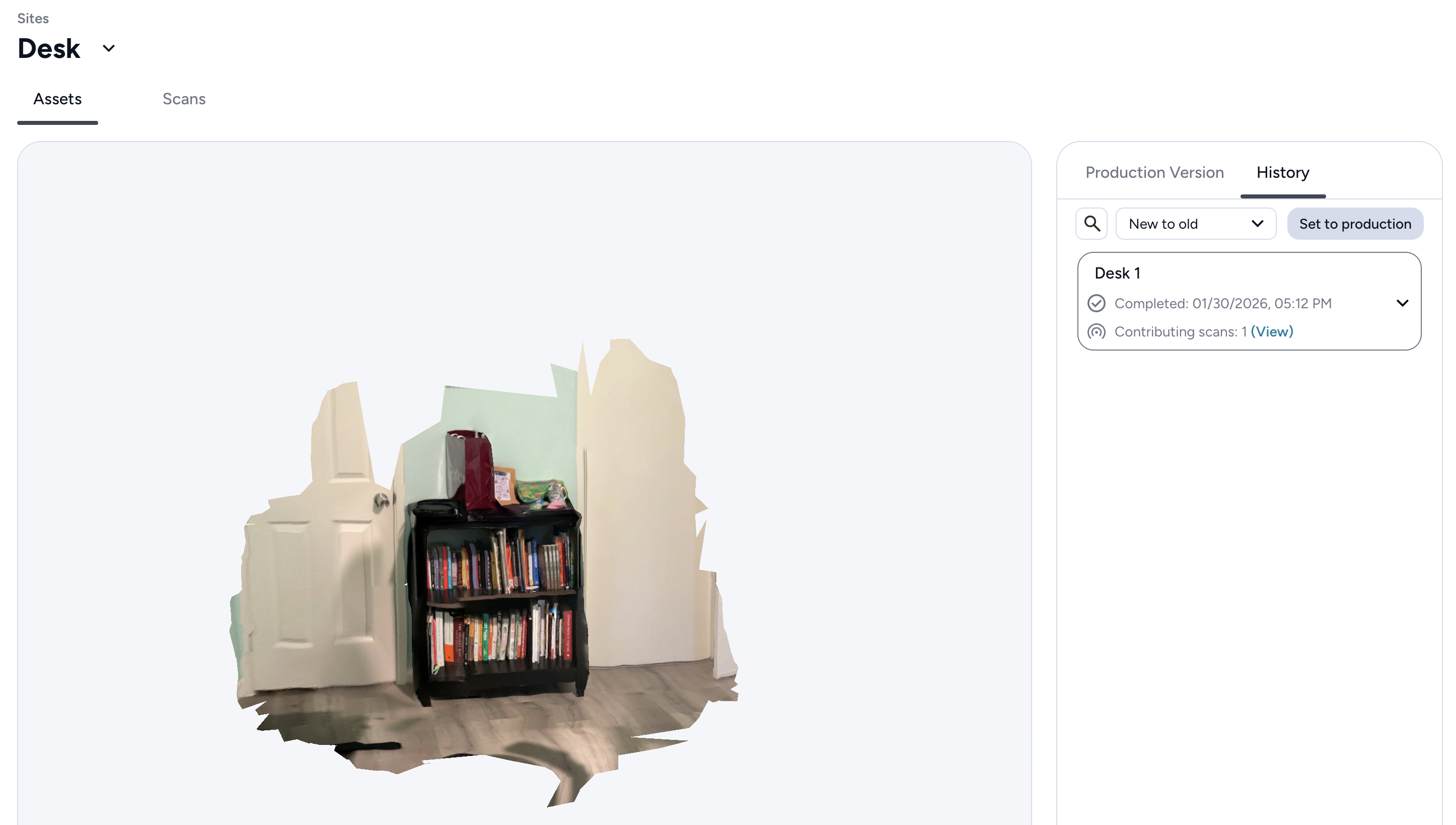 Setting scan to production in the Portal