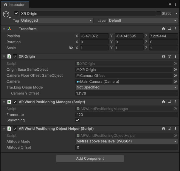 WPS components in Unity with proper configuration